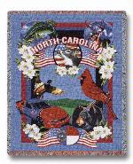 State of North Carolina Tapestry Throw